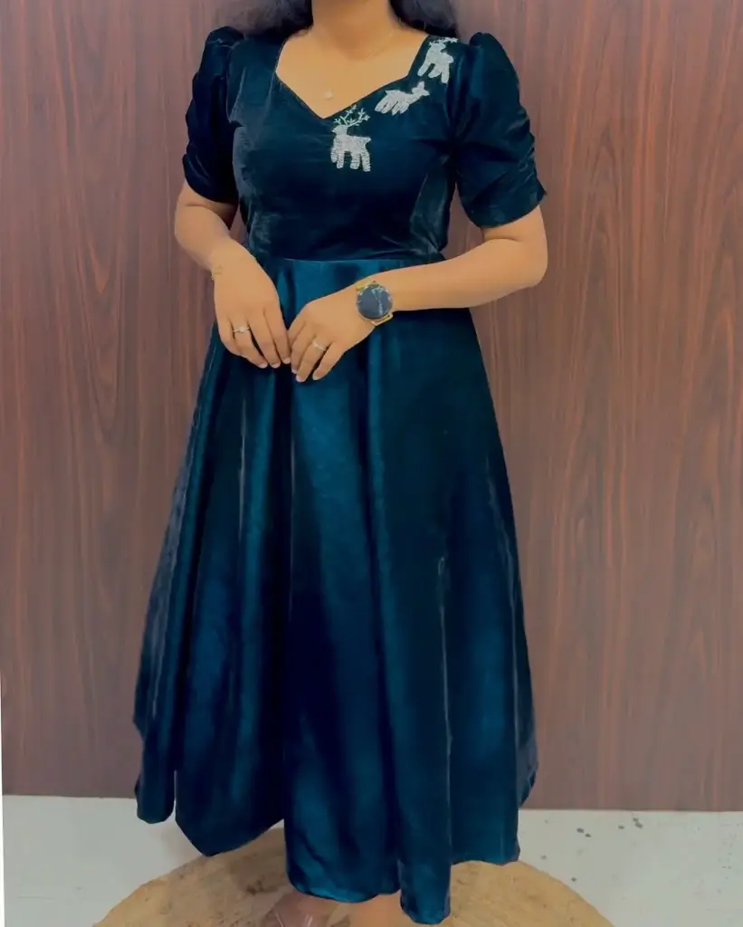 party wear velvet midi gown❤️ 