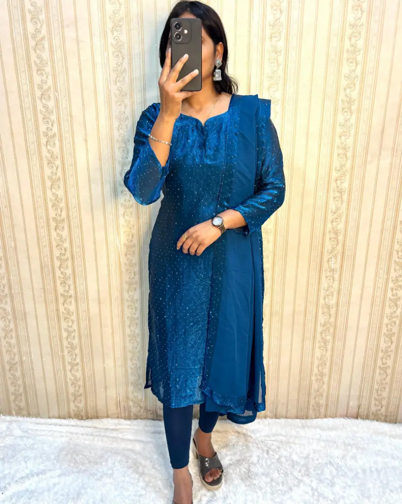 premium soft space silk Kurti With Dupatta 😍 