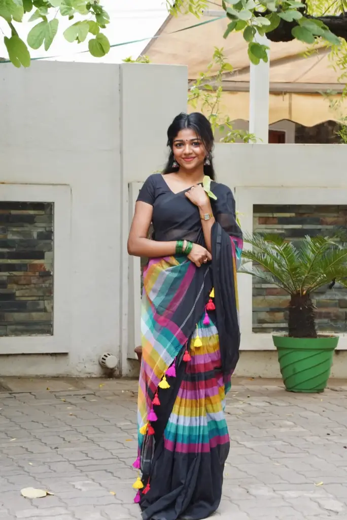 Trending Mulmul mul Rainbow 🌈 Saree🤩