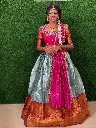 KANCHI SILK FULLY STITCHED HALF SAREE