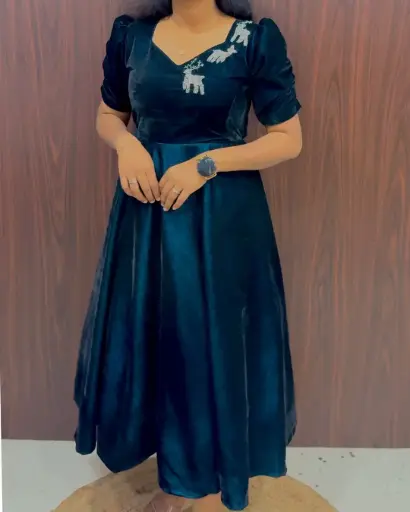 party wear velvet midi gown❤️ 