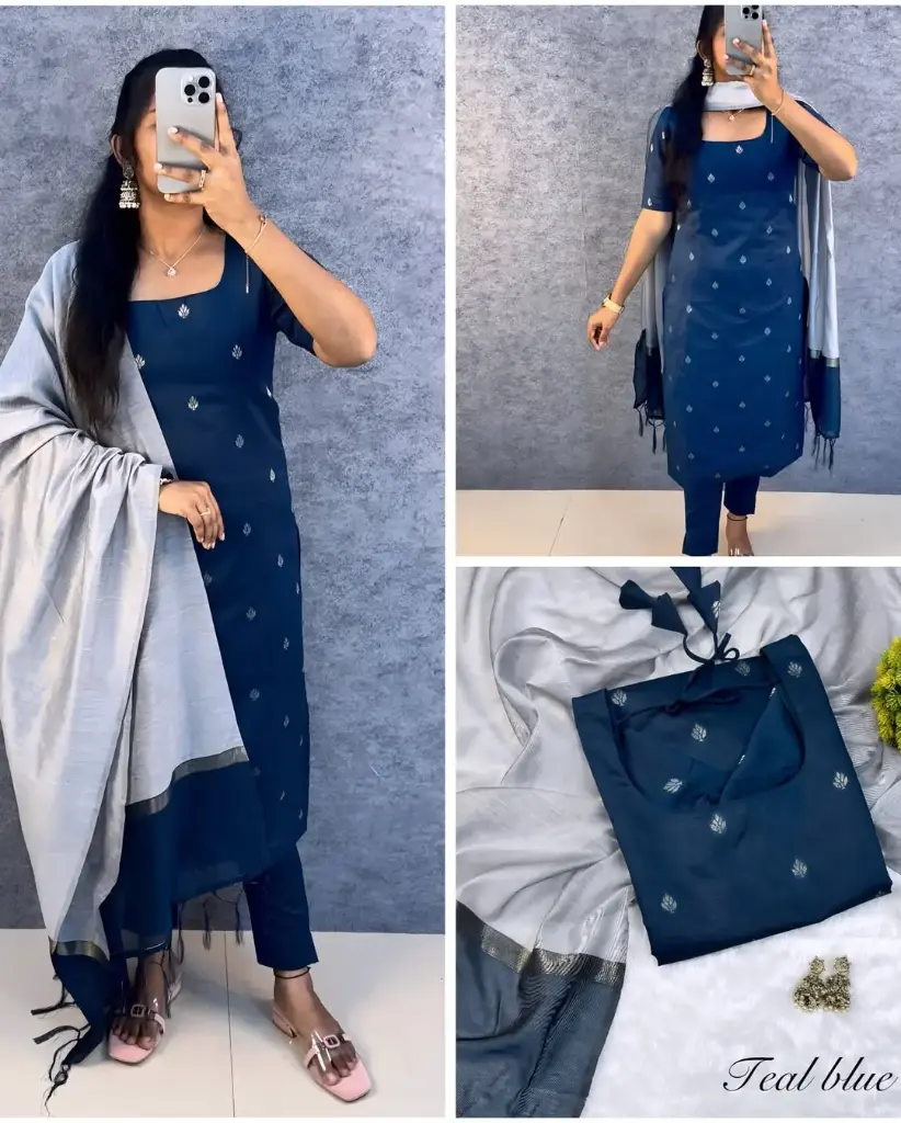 Traditional Silk Cotton Kurti😍  