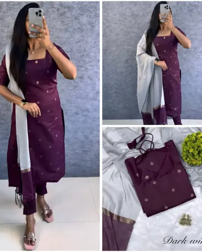 Traditional Silk Cotton Kurti😍   