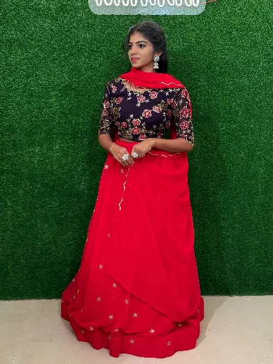PARTY WEAR LEHANGA WITH BELT